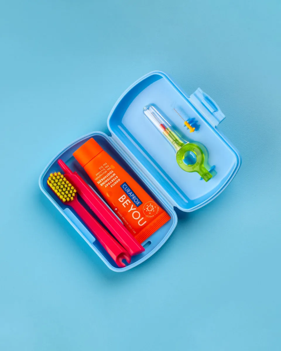 Blue Travel Toothbrush Set Blue Travel Toothbrush Set