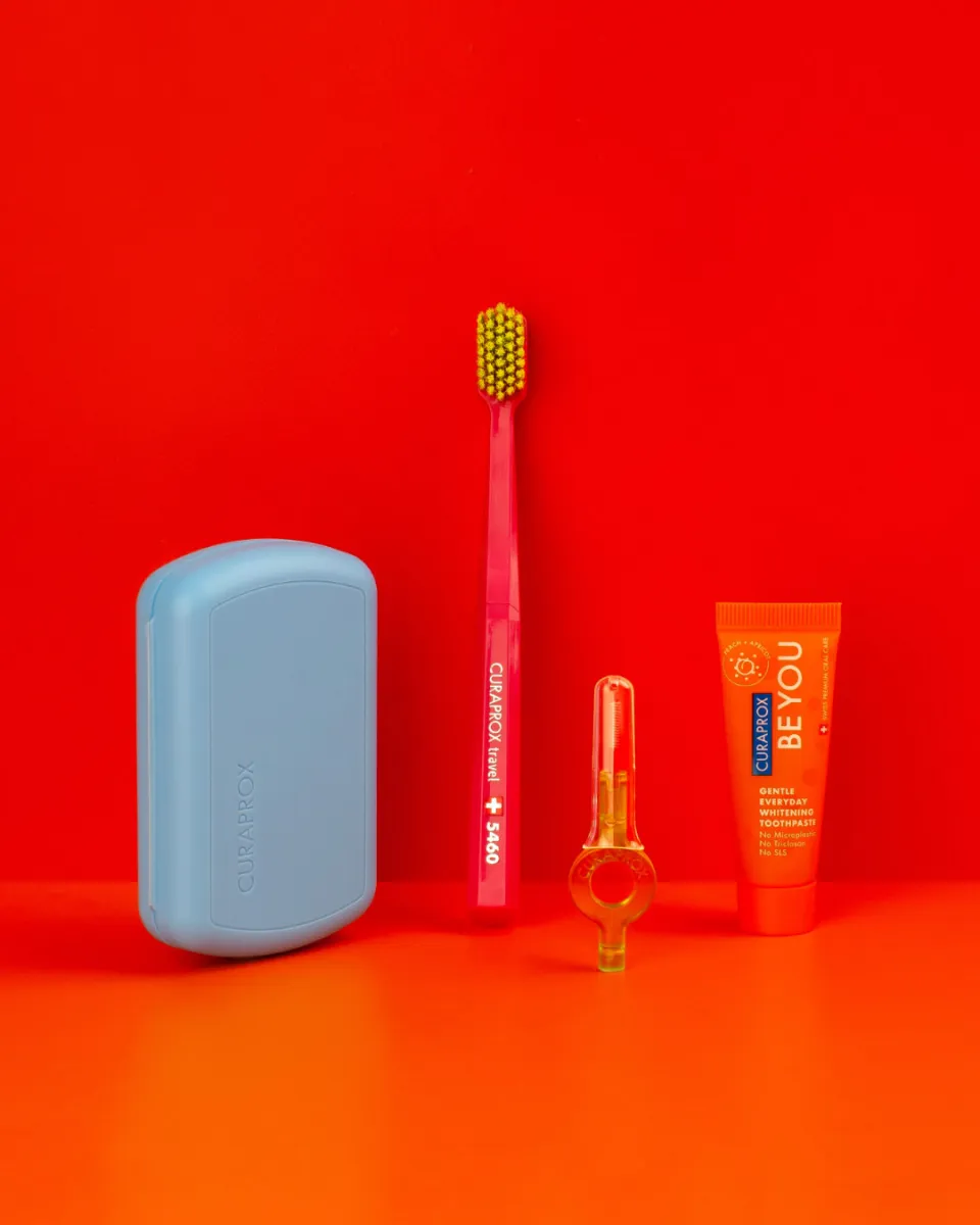 Blue Travel Toothbrush Set Blue Travel Toothbrush Set