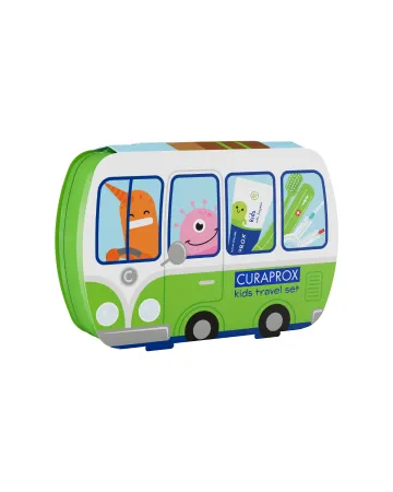 Kids travel set for ages 6 to 12, green