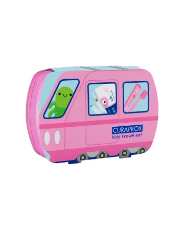 Kids travel set for ages 6 to 12, pink