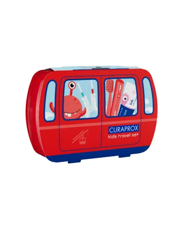 Kids travel set for ages 6 to 12, red