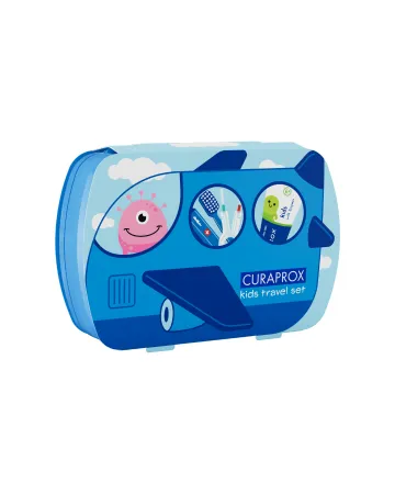 Kids travel set for ages 6 to 12, blue