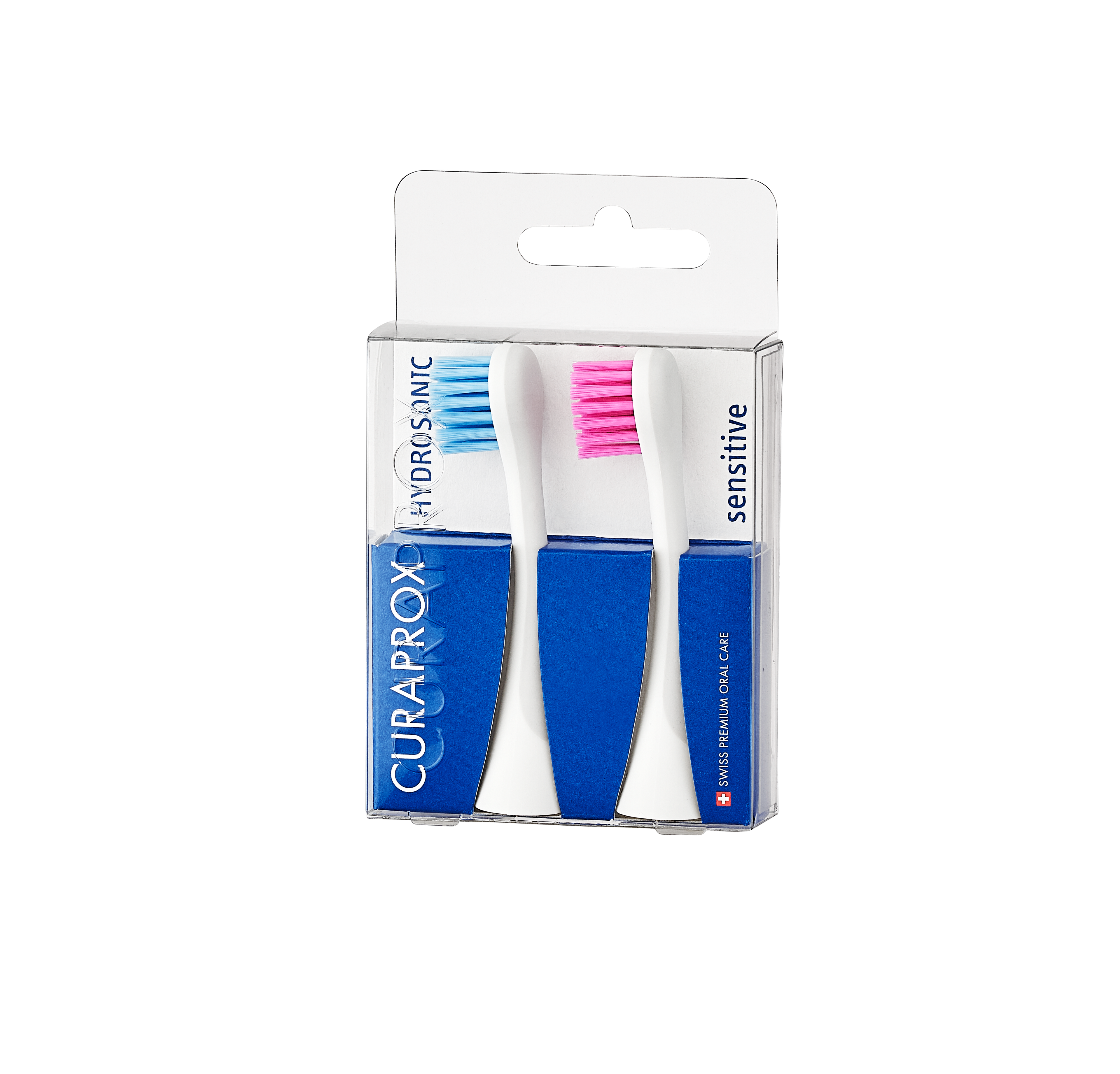 73349368_Packshot_Hydrosonic_Brush head_Sensitive_Duo-pack_Blue_Pink_Left
