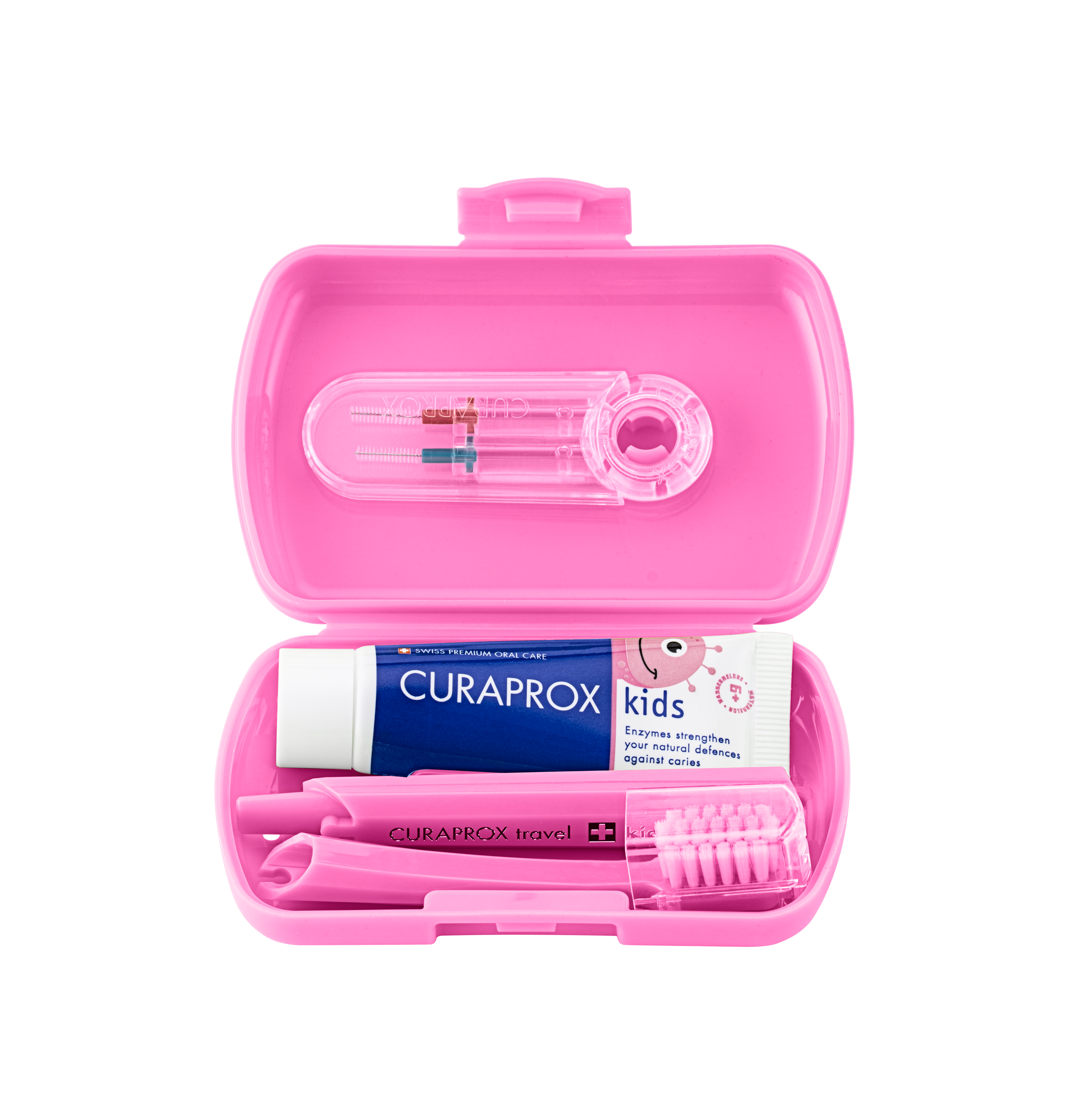 73360802_Productshot_Travel_set_Kids travel set_Pink_Open_Front