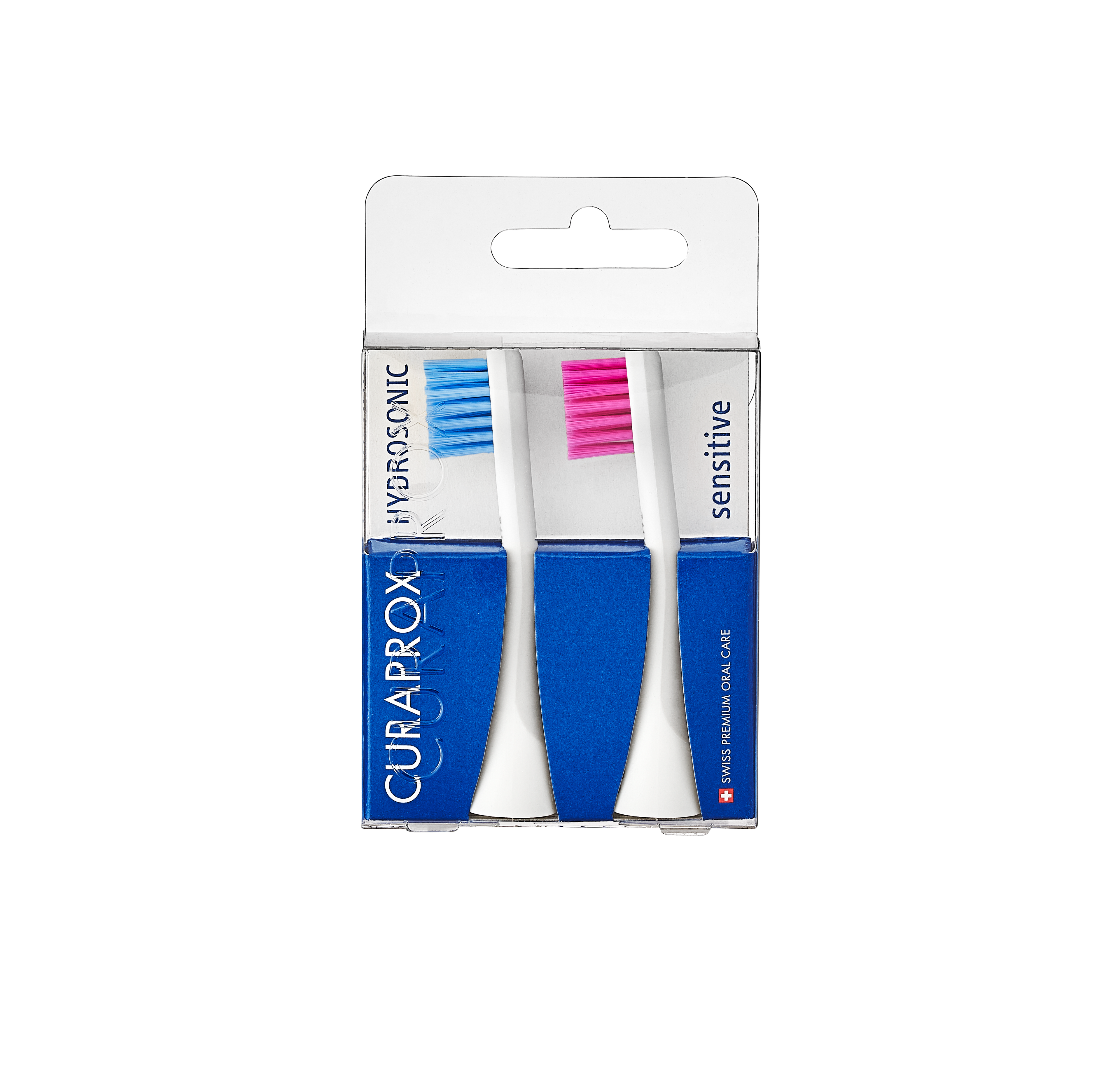73349368_Packshot_Hydrosonic_Brush head_Sensitive_Duo-pack_Blue_Pink_Front