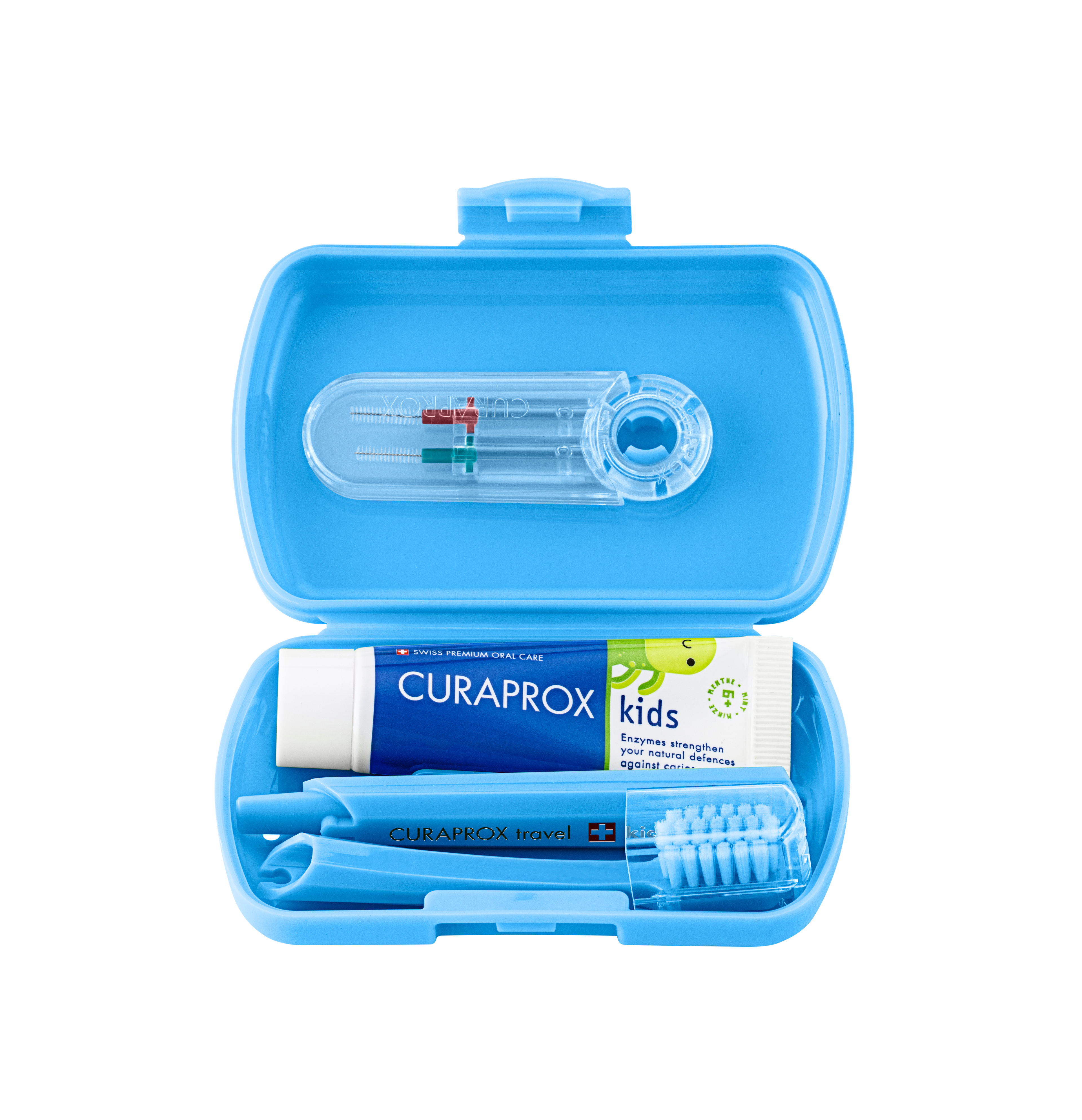 73360800_Productshot_Travel_set_Kids travel set_Blue_Open_Front